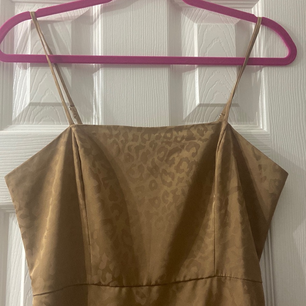 short, taupe colored, leopard print dress by forever21